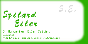 szilard eiler business card